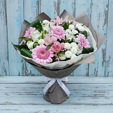 Букет цветов из:  Герберы, Альстромерии и Хризантемы в Заволенье