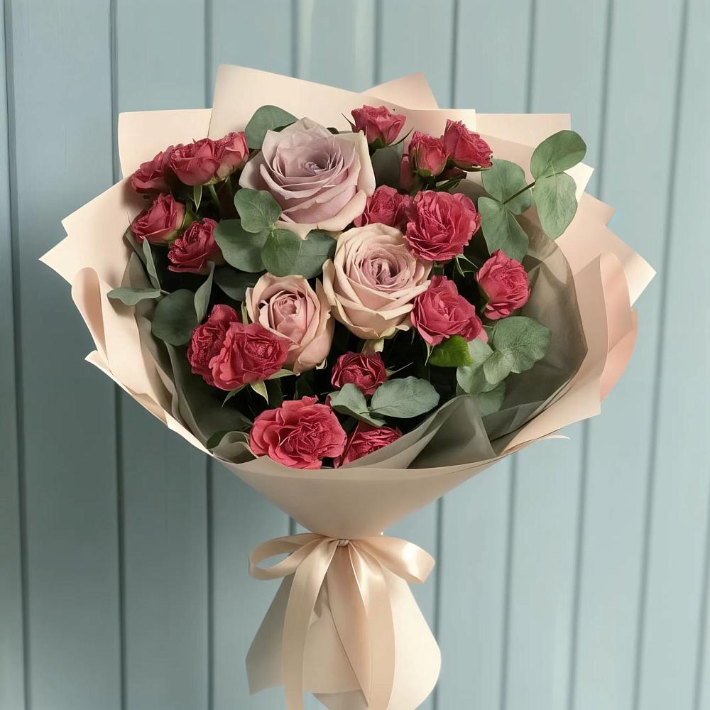 Букет цветов из: Гвоздики и Розы в Заволенье