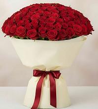 Букет 101 Красная роза Милано в Заволенье