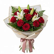 Букет цветов из:  Лилии и Розы в Заволенье