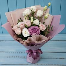 Букет цветов из:  Розы и Лизиантусы в Заволенье