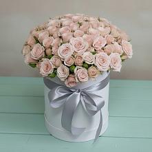 Цветочная композиция из Розы в шляпной коробке в Заволенье