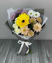 Букет цветов из:  Розы, Герберы и Хризантемы в Заволенье