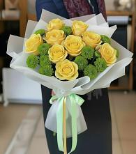 Букет цветов из:  Хризантемы и Розы #REPLACE_PRED# Заволенье