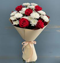 Букет цветов из:  Розы и Хризантемы в Заволенье