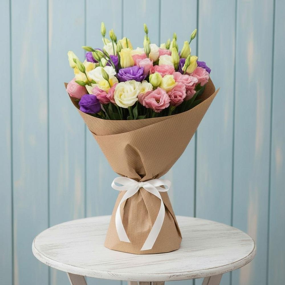 Букет цветов из: Лизиантусы в Заволенье