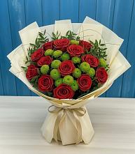 Букет цветов из:  Розы и Хризантемы в Заволенье