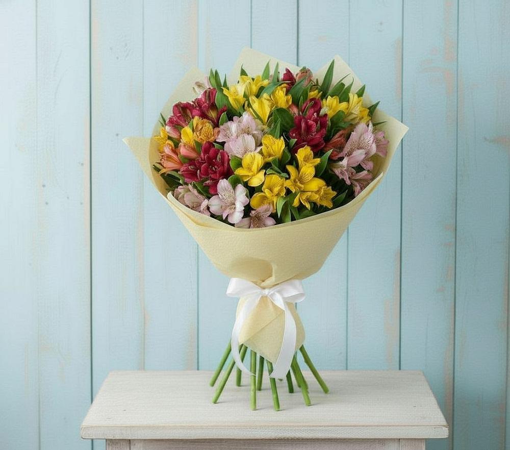 Букет цветов из: Альстромерии в Заволенье