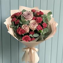 Букет цветов из:  Гвоздики и Розы в Заволенье