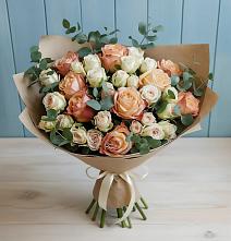 Букет цветов из:  Альстромерии и Розы #REPLACE_PRED# Заволенье